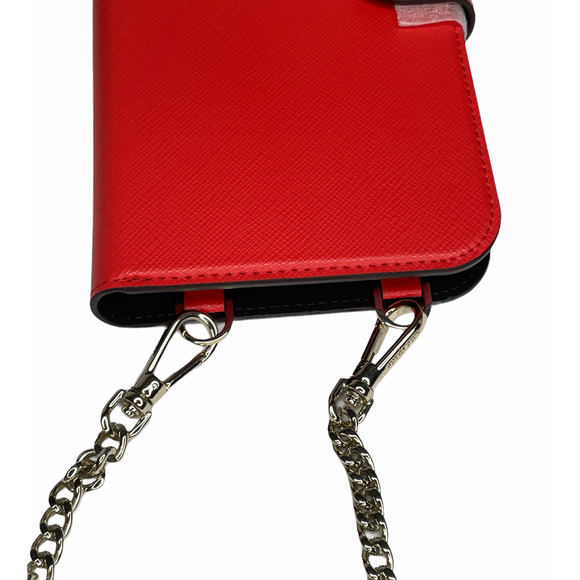 Kate Spade Iphone 12 / 12 PRO Magnetic Wrap Folio Case on a Chain crossbody - Picture 8 of 10